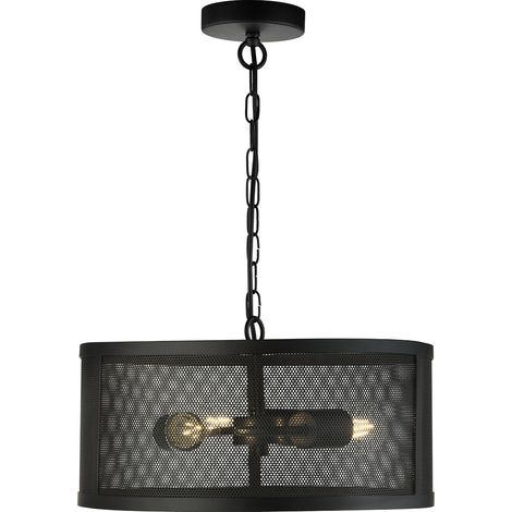 RETRO lampada a sospensione camera da letto sospensione plafoniera gabbia design nero (1/5)