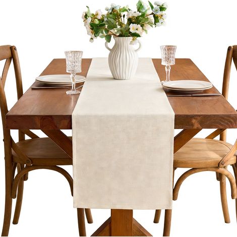 Tischläufer – Tischdecke – Tischläufer aus Leinen-Polyester – Waschbare Tischdecke – Tischwäsche – Kleine Tischdecke fürs Abendessen – Weihnachtlicher Tischläufer (1/5)