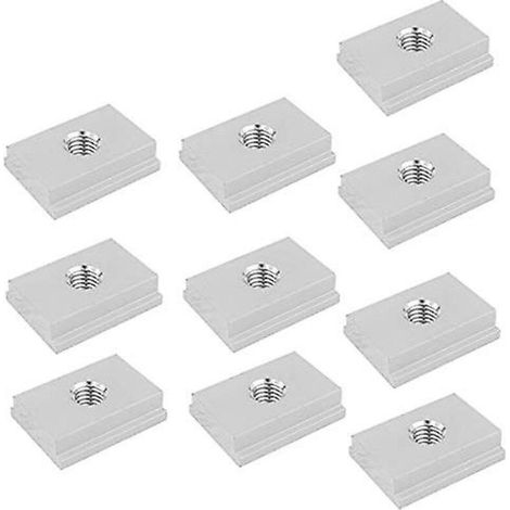 [JAMAIS UTILISÉ]Écrou coulissant coulissant M8 t-track, écrou fendu en alliage pour outil de menuiserie, fixation à vis, 10 pièces (1/4)