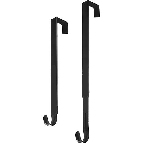 Porte-cintre pour couronne - Sans dommages - Métal réglable - 1 pièce - Noir (1/5)