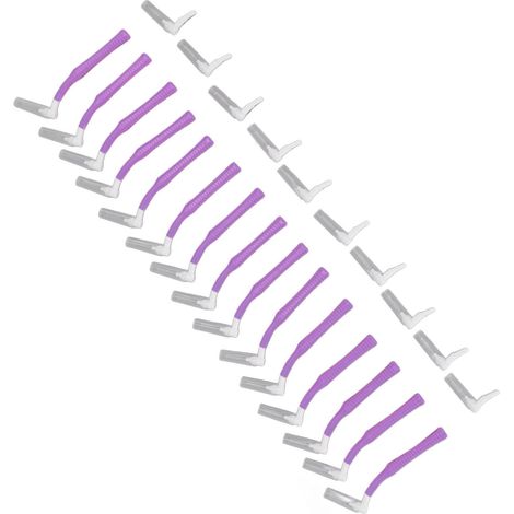 Lot de 25 brosses interdentaires en forme de L, à pousser et à tirer, pour le soin bucco-dentaire, le blanchiment des dents et le nettoyage orthodontique (violet). (1/5)