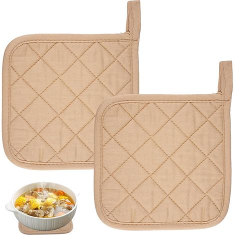 Set de 2 Pièces Manique pour Four à Micro, 18x18 cm Maniques de Protection (1/5)
