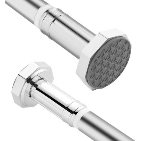 Tringle rideau sans percage,tringle rideau extensible 70-120CM,Tringle de douche, sans perforation, rideau, salle de bain, tringle à rideau de douche de chambre(70-120cmΦ2.7cm)
