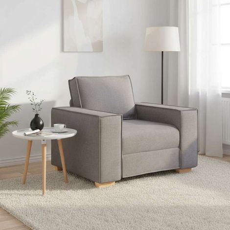Sofa Stuhl Taupe 100x78x84 cm Stoff