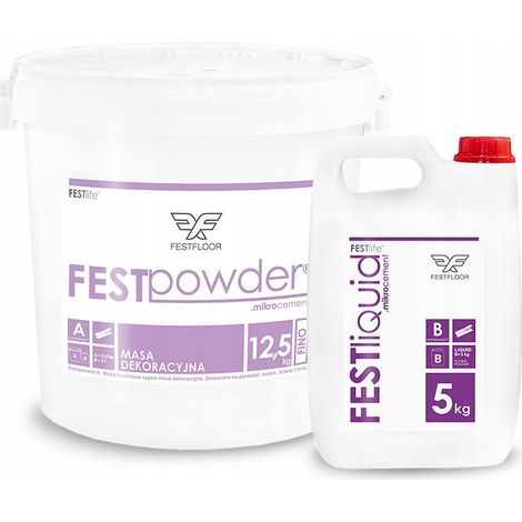 FESTFLOOR LIFE FINO 17,5 kg - microcemento per pavimenti (1/3)