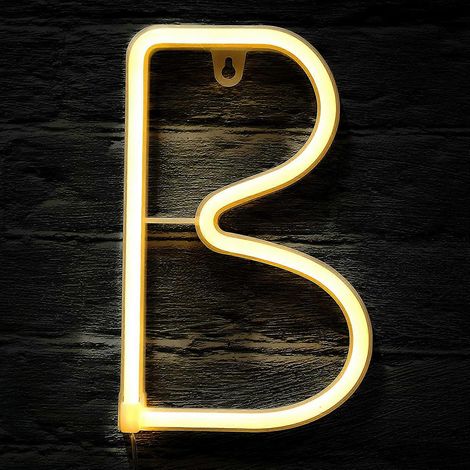 Plafonnier néon LED avec symboles alphanumériques et télécommande sans fil (1/5)