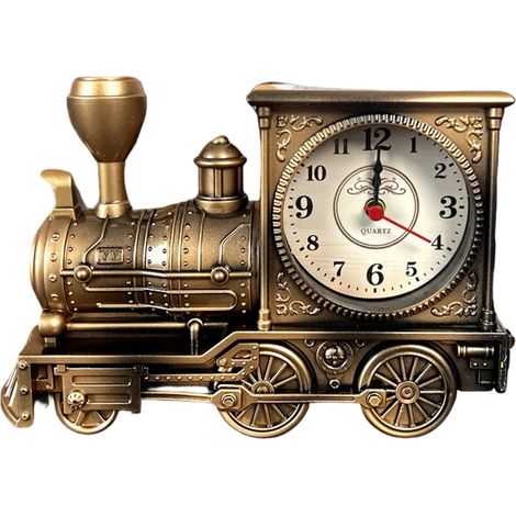 Vintage-Eisenbahn-Tischuhr für Zuhause/Büro/Auto - Vintage-Eisenbahn-Tischuhr für Zuhause/Büro/Auto (1/5)