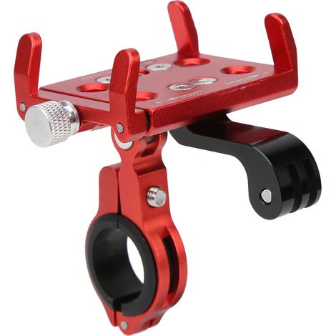 Support de téléphone portable GUB G‑89 avec caméra et système de navigation pour vélo, moto électrique et moto (rouge)