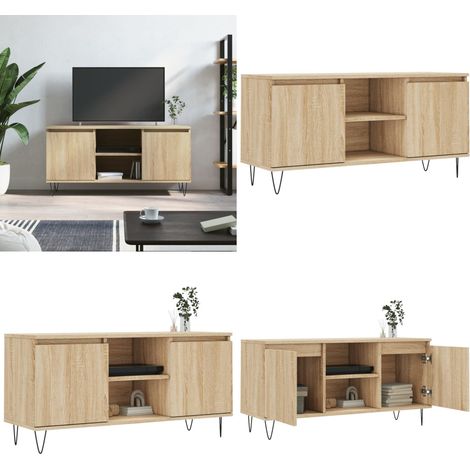 TV-Schrank Sonoma-Eiche 104x35x50 cm Holzwerkstoff - TV-Schrank Sonoma-Eiche - TV-Schrank Holz (1/5)