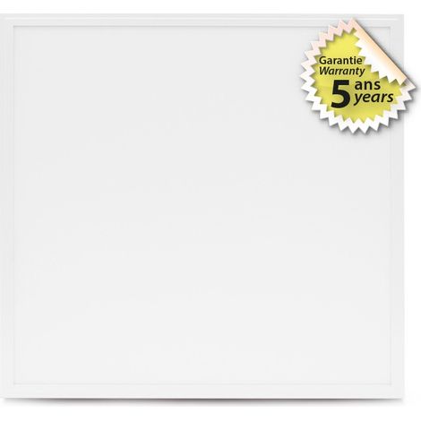 Plafonnier LED carré 595x595mm 28W blanc jour 6000°K – Lumens 3600 – Protection IP44 – Classe II – Alimentation déportée – Miidex Lighting (1/9)