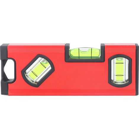 Règle de niveau pour le travail du bois, outil de mesure de poche magnétique en alliage d'aluminium à bulles multi-angles de 15cm (1/5)