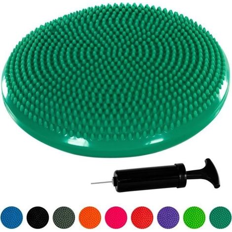 Coussin d'équilibre et d'assise gonflable 33cm Turquoise (1/4)