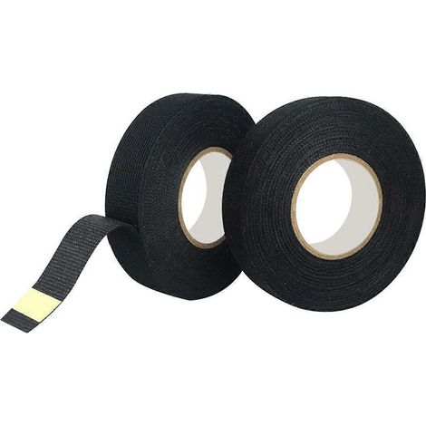 Lot de 4 rubans adhésifs ignifugés en tissu de 25 mm x 25 m pour la protection des câbles. (1/5)