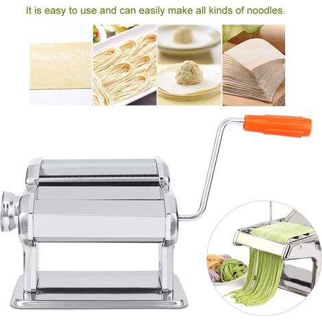 Skecten Manual Máquina de fideos Máquina, Maquina Pasta de Acero Inoxidable Fácil Manejo (1/5)