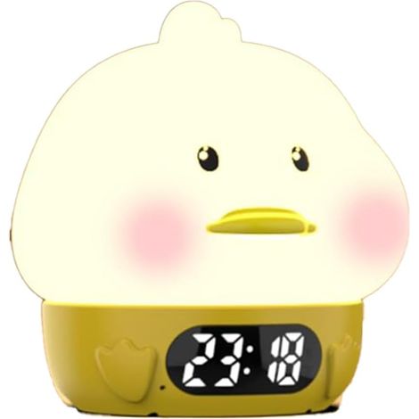 Alarm Clock Lights Duck Night Light Temperature Display RGB