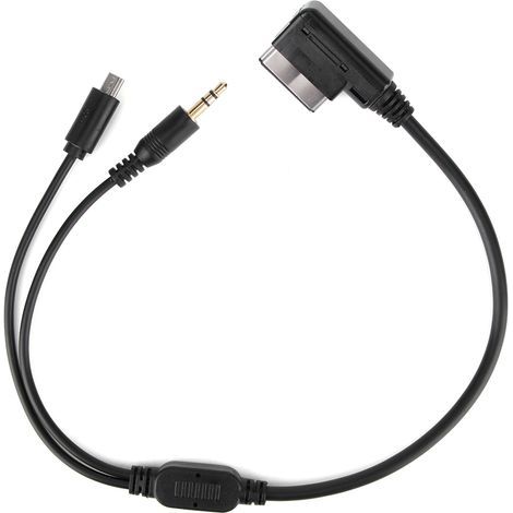 Câble de connecteur de 3,5 mm, charge AUX, 12 cm, convient pour l'interface Benz S SL CLS classe AMI MMI
