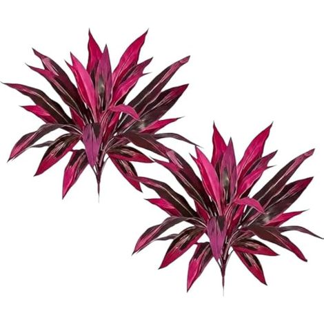 Grande fougère de Boston réaliste et arbre de sang de dragon, fougères artificielles résistantes aux UV avec feuilles roses violettes vives, pour extérieur, jardin, terrasse, mariage, balcon