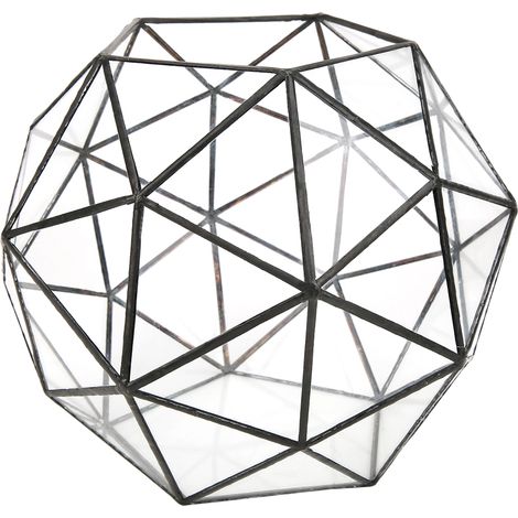 Elegante vaso da fiori geometrico, fioriera in vetro, portavaso, accessori per il giardino.