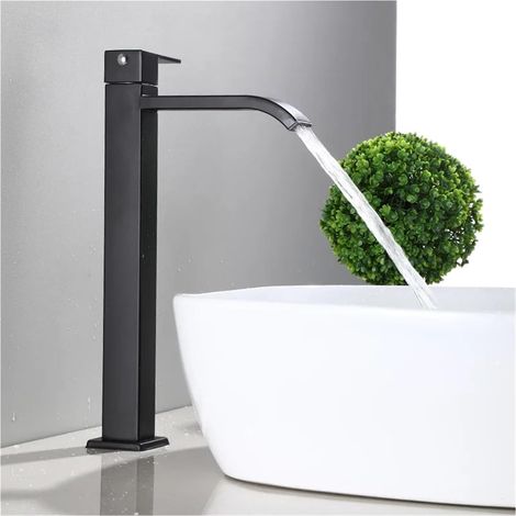 Robinet de lavabo inox 304 noir pour lavabo et sanitaires (1/5)