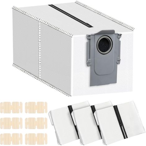 4 Stück Wiederverwendbar Staubbeutel Zubehör für Roborock Saros 10R/QV35A/Qrevo Curv/Qrevo S/Qrevo Pro/Qrevo Master/Saros 10/S8 MaxV Ultra/S8 Max Ultra Saugroboter Ersatzteile 6 Duftblocks