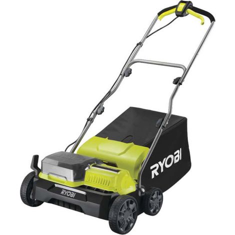 RYOBI Scarificateur 2 x 18V LithiumPlus Fusion Brushless - Diamètre 35 cm - 55L - 2 batteries 4.0 Ah - 1 chargeur rapide RY18SFX35A-240