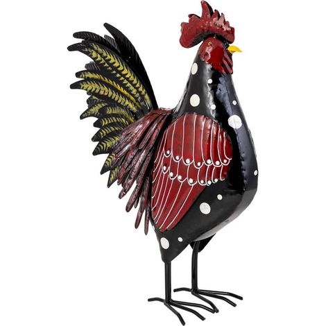 Gallo decorativo de metal 40.64x15.24x49.53h cm (1/5)