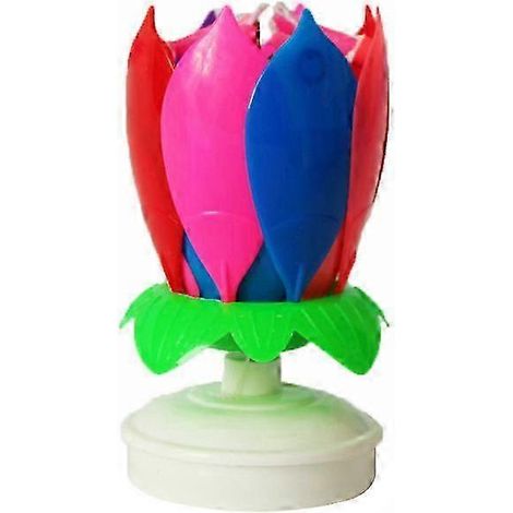 Bougies d'anniversaire double couche en forme de lotus, une surprise créative pour toutes les fêtes (1/3)