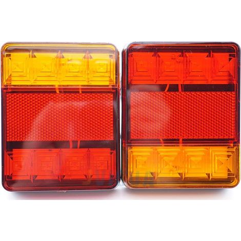 Set mit 2 multifunktionalen 12V-LED-Rückleuchten für Traktoren, Lkw und Anhänger