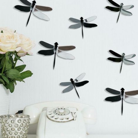 Stickers libellules effet miroir 3D (1/5)