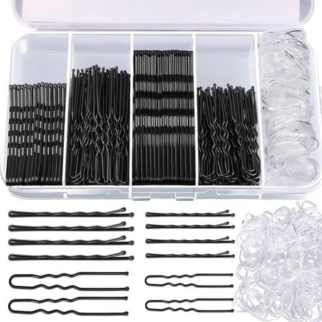 Epingle a Cheveux 500 Pièces Femme Pince Chignon U Epingle à Cheveux 2 pouce 2,36 pouce Barrette Cheveux 2 pouce 2,75 pouce (1/4)