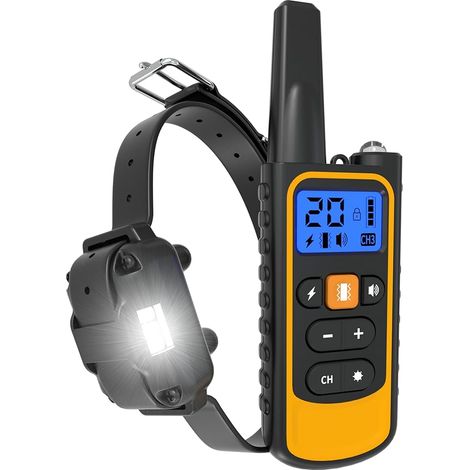 Meloive Collier de Dressage pour Chien, Portée de 3000m, Collier Rechargeable avec Mode Vibration,Son,Choc Électrique et Lumière, IPX67 Résistant à L’Eau, Adapté Aux Chiens de Petites et Gros Tailles (1/5)