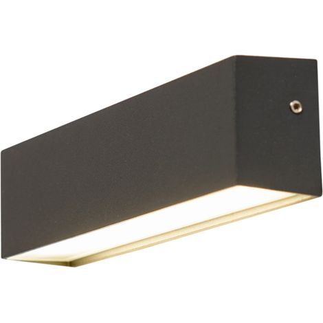 Litecraft Edgar Wall Light Linear Outdoor IP54 Rated 9W Integrated LED - Black (1/4)