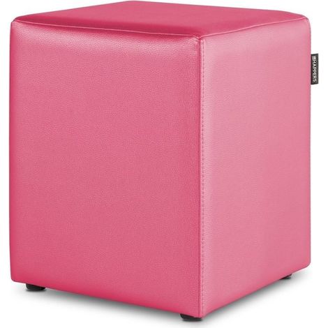 Puff Cubo Polipiel Fucsia 1 UNIDAD Fucsia