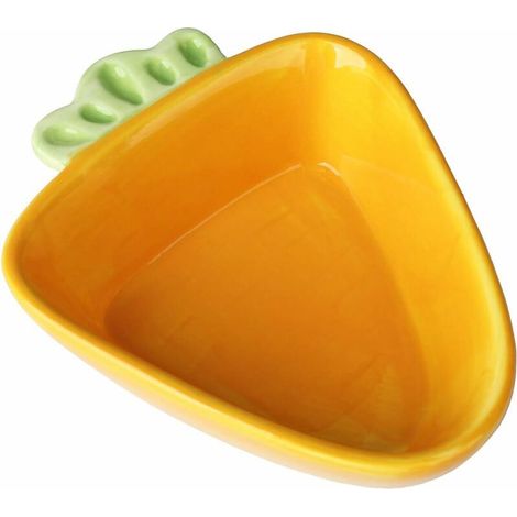 Gamelle en céramique pour animal domestique - Carotte - Gamelle en céramique pour hamster, cochon d'Inde, rat, lapin (1/4)