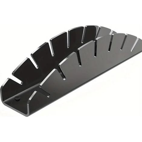 Présentoir incurvé pour 7 casquettes de baseball grande capacité et résistant idéal pour l'entrée de la maison - 1 pièce - Noir (1/5)