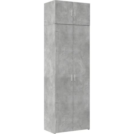 Armario alto moderno 70 x 42,5 x 225 cm gran capacidad madera de ingeniería gris hormigón 020055577 (1/5)