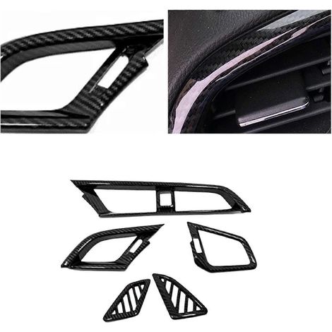 Cache de grille d'aération de tableau de bord en ABS imitation fibre de carbone pour Honda Civic 10e génération (2016-2020). (1/4)