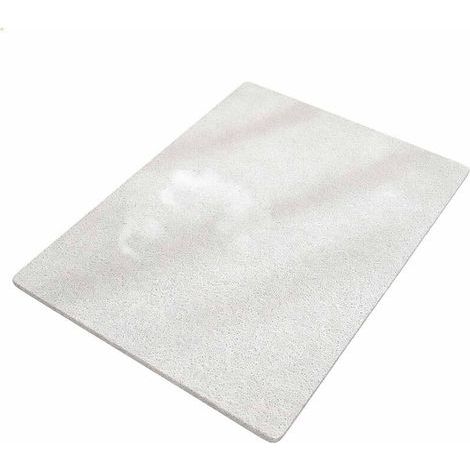 Tapis de Douche Antiderapant, 60x60cm Tapis de Baignoire Antidérapant avec Drain, Doux PVC Luffa Tapis de Bain pour Salle de Bain, Séchage Rapide, Blanc (1/5)