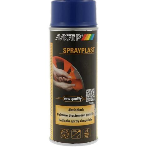PEINTURE PELABLE ESLASTOMERE SPRAYPLAST BLEU AEROSOL 400ML MOTIP