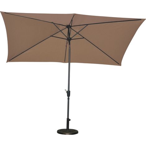 TrendLine Alu Marktschirm Lagos mocca 200 x 300 cm Sonnenschirm Gartenschirm (1/3)