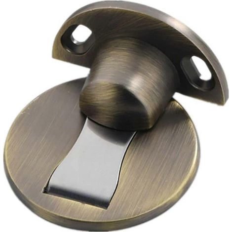 Robuster magnetischer Türstopper aus Zinklegierung mit magnetischem Verriegelungsmechanismus, zur Montage durch Bohren, zum Schutz der Wand, gelbbronze (1/3)