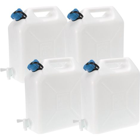 Wasserkanister 4x 10 Liter Auslaufhahn Camping Wasserbehälter