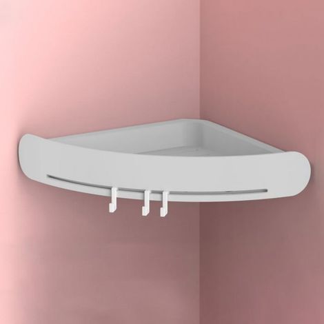 Étagère murale de rangement triangulaire - Structure stable Design innovant - Pour salle de bain - Gris (1/5)