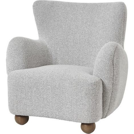 Greige Hui Large Armchair - Wood - L91 x W95 x H96 cm
