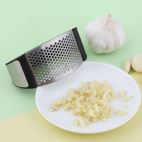 Râpe à ail manuelle en acier inoxydable, presse-ail, outil de cuisine ménager (1/5)