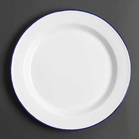 Assiette Plate en Acier Émaillé 245Mm Lot De 6 (1/5)
