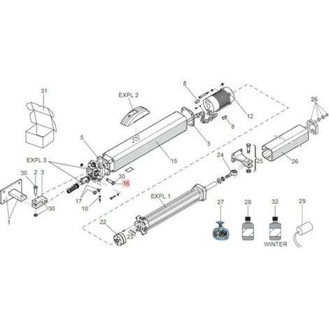 Pièce détachée pivot long 400-402 – Compatible avec systèmes – Référence 7182175 (1/3)