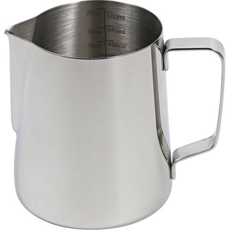 Pichet à mousser le lait 350 ml / 12 oz, pichet à vapeur pour expresso avec double graduation, tasse en acier inoxydable. (1/5)