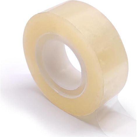 Ruban adhésif de bureau transparent brillant haut pouvoir adhésif, largeur 19 mm rouleau de 33m qualité Pro épaisseur 50 microns (1/5)