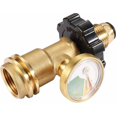 Jauge de niveau de propane adaptateur universel en laiton convertisseur POL vers QCC1 Type 1 indicateur de remplissage (1/5)